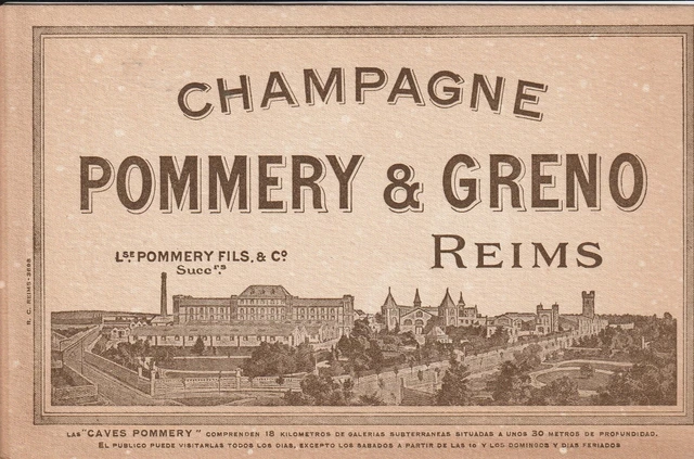 A85 Ancien  Buvard CHAMPAGNE POMMERY & GRENO REIMS