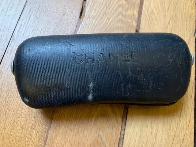 Authentic black Chanel glasses case