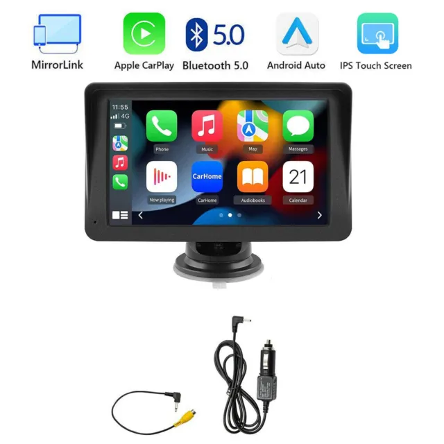 7" Touch Screen 2K Portable Car Wireless Apple CarPlay&Android Auto Radio BT FM