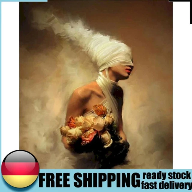 Fumo Niña Pintura al Óleo Por Números Hágalo usted mismo Lona Arte de Pared Imagen Artesanía Decoración del Hogar Kit