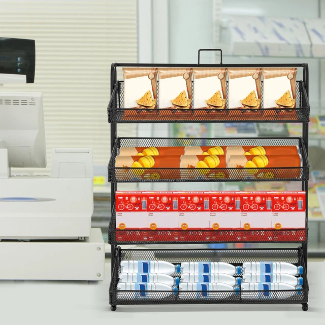 4 TIER RETAIL Counter Display Rack Stand Food Snack Candy Display ...