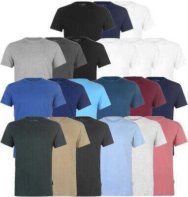 ✅ 3 x PIERRE CARDIN T-shirt grande girocollo Tempo Libero Sport Fitness Camicia Business