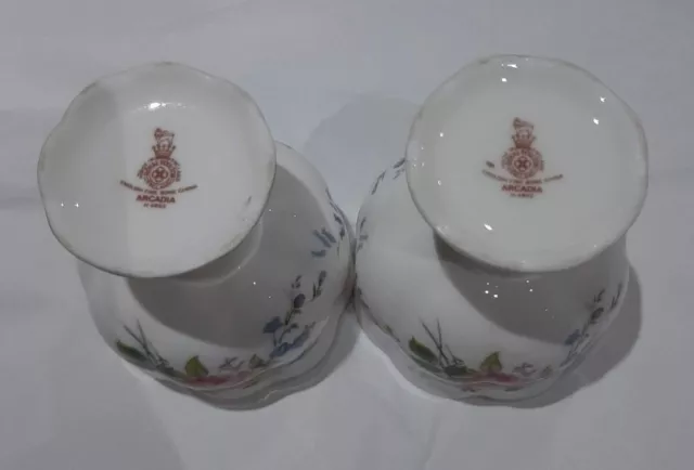 Pair of Royal Doulton bone china candle holders Arcadia pattern 2