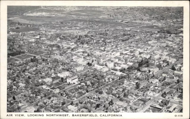 Bakersfield California CA Aerial View Postcard