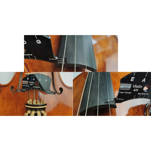 Outil De Réparation De Chevalet Pour Violon/violoncelle/contrebasse - Gabarit De Mesure - Plastique Noir - 11