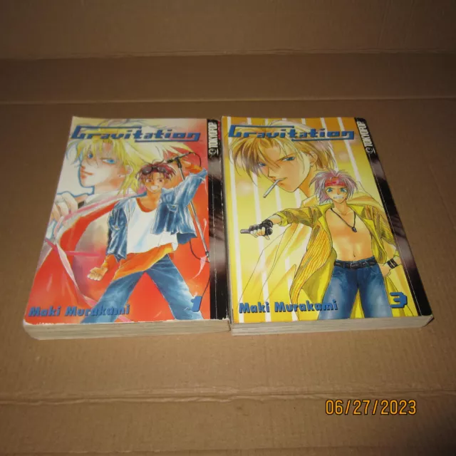 Gravitation Volumes 1 & 3 English Manga Paperback Books Tokyopop One Three