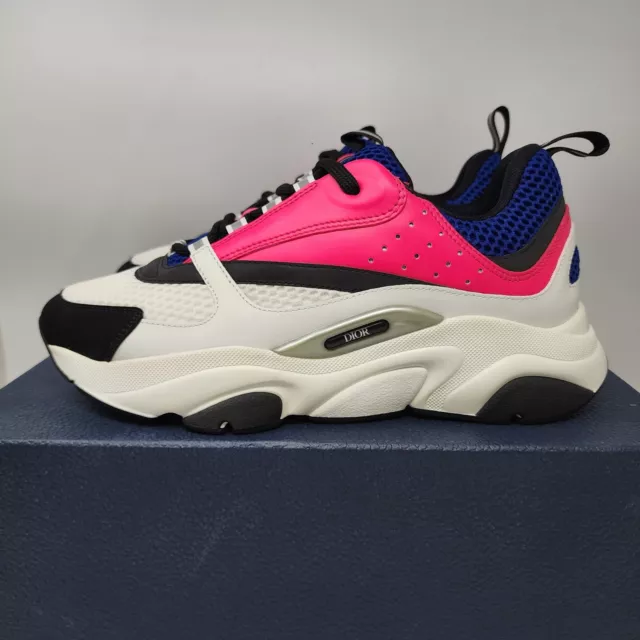 DIOR B22 WHITE Pink Sneakers (3SN231ZKZ H365) Men Sz 8 US / 41.5