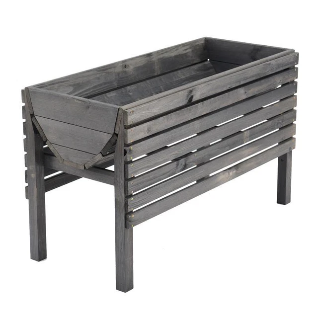 Psilvam Hochbeet Aus Poly-Holz Mit Beinen & Regal – 158,8 Kg Belastung, Wasserdicht, Für Balkon & Terrasse