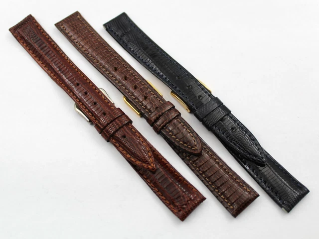 Bracelet De Montre Cuir Alligator Kienzle – 18 Mm – Or – Fabriqué En Italie