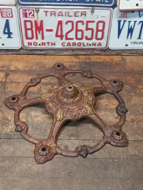 Vintage cast iron Steampunk industrial lamp base project Vintage cast iron Steampunk industrial lamp base project