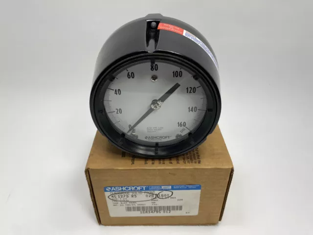 Ashcroft Duragauge Pressure Gauge 45-1279RS-02B-160# NEW OLD STOCK 3