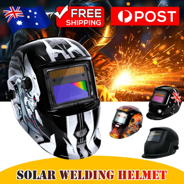 Auto Darkening Solar Welding Helmet Mask Arc Tig Mig Skull Welder Machine AU