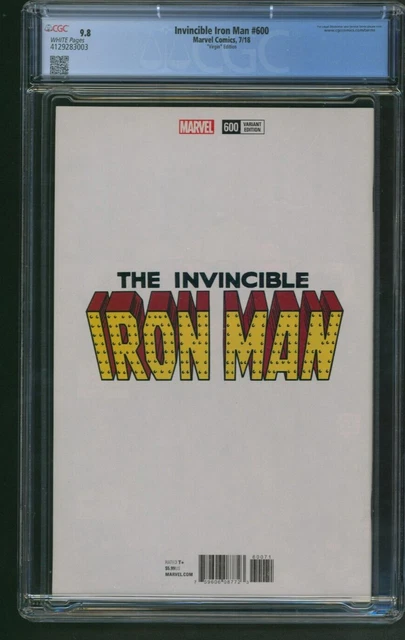 Invincible Iron Man #600 CGC 9.8 Alex Ross 1:100 Virgin Variant 2