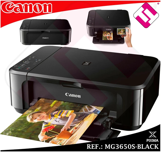 MULTIFUNCTION PRINTER CANON Colour Black Pixma A4 MG3650S Printing