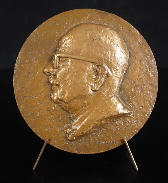 Médaille En Bronze Laboratoires Houdé 1985 – 100 Ans Pharmacie – 68mm