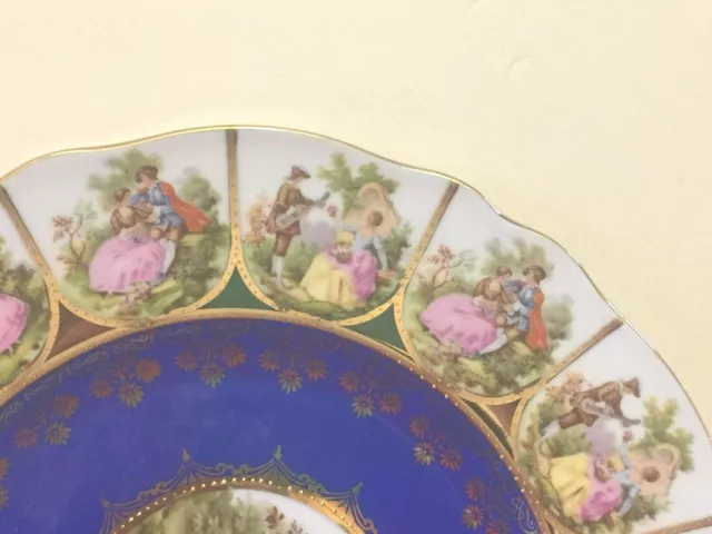 JKW collector Plate With Fragonard, Alt Wien Blue Décor plate, Cabinet plate 3