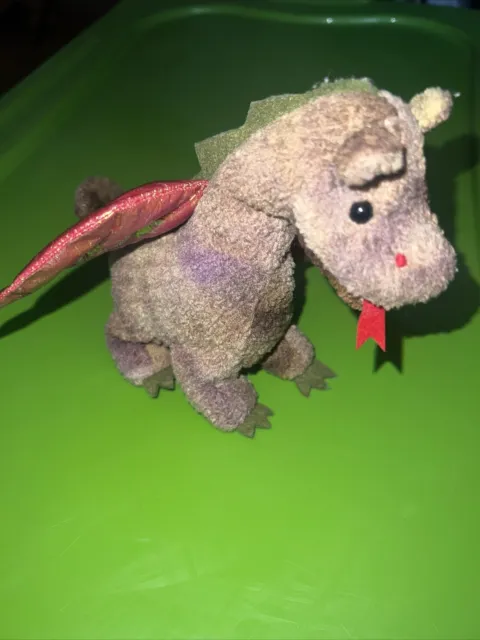 1998 Vintage Ty Beanie Baby Dragon Named "Scorch" Plush/Stuffed Animal
