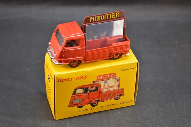 LOT DE 2 DINKY TOYS Renault Miroitier Estafette orange et rouge
