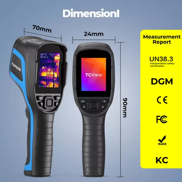 NEW! TOPDON Advanced Handheld Thermal Imaging Camera IR Infrared Thermometer UK