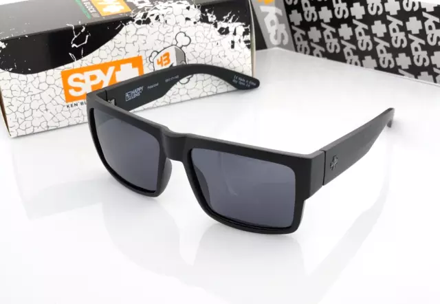 Polarized SPY Optic Cyrus Sunglasses Matte Black Dark Smoke Polarized Lens NEW