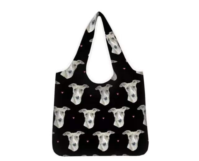 Whippet Shopping Bag Reusable Foldable Washable Lovely Gift Idea