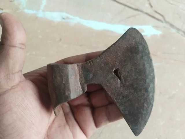 Alt Vintage Handgeschmiedet Rustikal Eisen Axe Beil Kopf Holz Schneider Tool