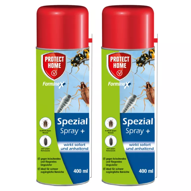 Protect Home FormineX Spezial-Spray 2x 400 ml - Spezialspray Ungeziefer Wespen