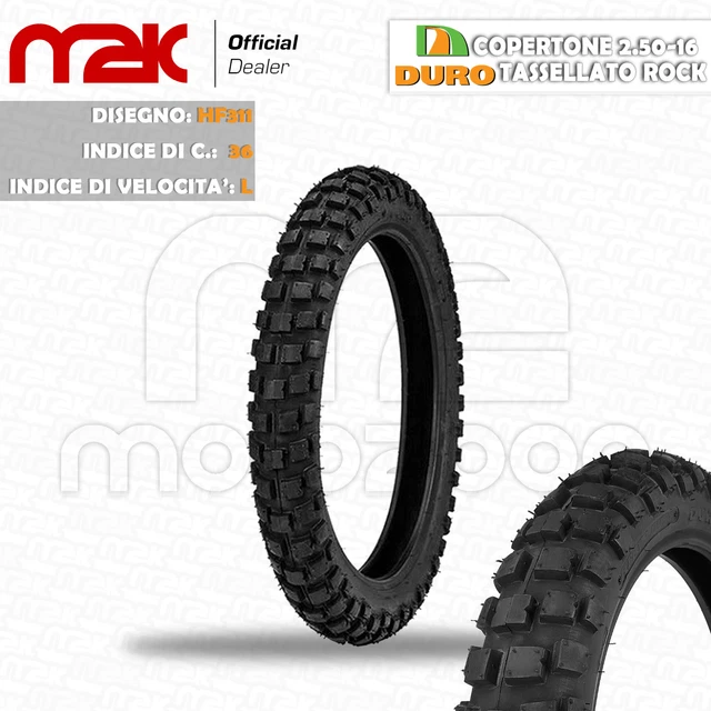 Copertone 2 1/4-16 (2.25-16) UNION UM117 Ciclomotori Piaggio CIAO-BRAVO 4PR - La Ciclomoto