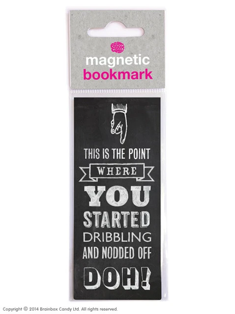 Brainbox Candy Reading novelty magnetic bookmark funny cheap present gift