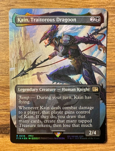 MAGIC MTG FINAL Fantasy Kain, Traitorous Dragoon #316 *FOIL* Borderless  Rare EUR 13,75 - PicClick DE