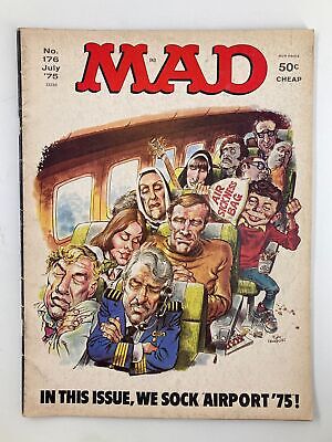 Mad Magazine July 1975 No. 176 We Sock Airport '75 Fine FN 6.0 No Label