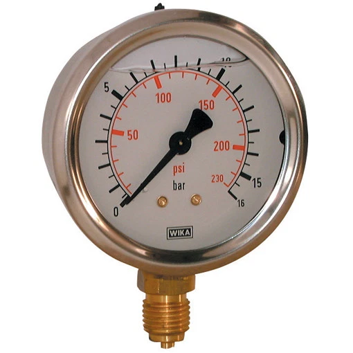 HYDROBIL Manomètre Hydraulique Vertical 63 Mm – 0-10 Bar (145 PSI), Raccord 1/4 BSP, Précision Industrielle