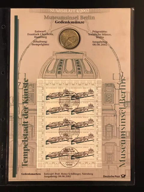 Numisblatt 4/2002 - Museumsinsel Berlin - 10 € Euro 925er Silber Gedenkmünze