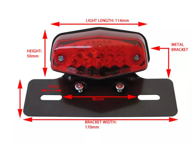 Royal Enfield LED Tail Light Stop Rear Brake Interceptor Bullet Continental GT