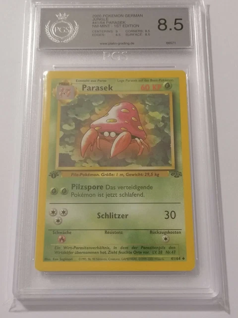 Pokémon - Jungle - 41/64 Parasek - 1st. Edition - PGS 8,5 *Deutsch*