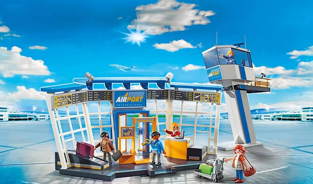 PLAYMOBIL 71153 - City Action Aéroport avec avion - La Poste