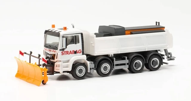 HERPA, MAN TGS camion benne 6x4 avec remorque 2 essieux, échelle 1/87 HERPA, MAN TGS camion benne 6x4 avec remorque 2 essieux, échelle 1/87
