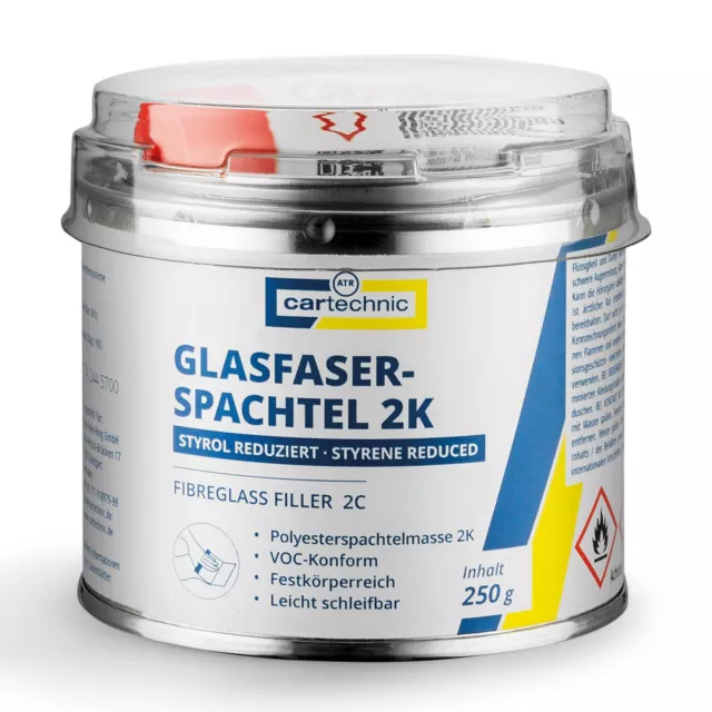 NIGRIN 2K GLASFASER-SPACHTEL mit Härter 250g Auto-Spachtel Reparatur- Spachtel EUR 11,90 - PicClick DE