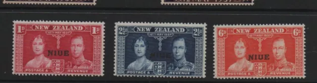 Niue 1937 Coronation MLH mint set stamps