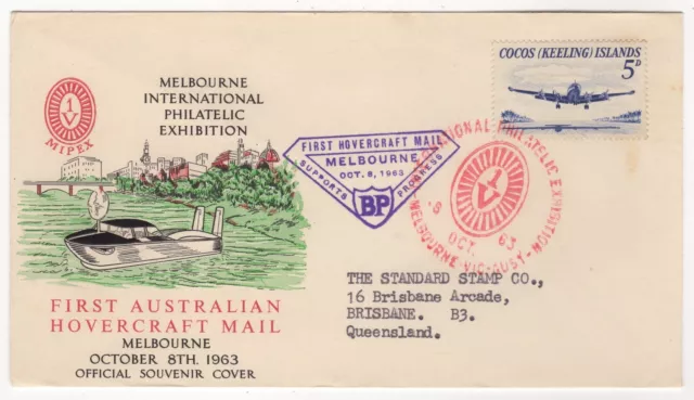 1963 Oct 8th. First Australian Hovercraft Mail. AAMC H1.