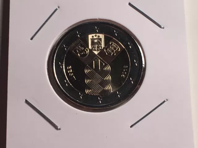 2 Euro Estonie 2018 100 Ans Etats Baltes Commemorative Neuve