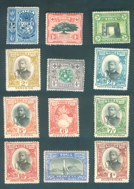 1897 - "TOGA" -  TONGA YT du N°38 au N°49 12 timbres neufs, traces de charnières