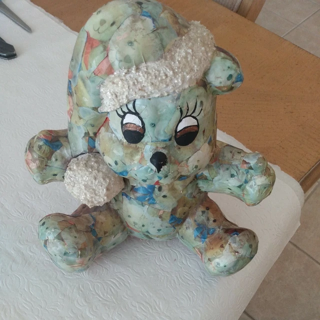 Teddy Bear Piggy Bank Paper Mache