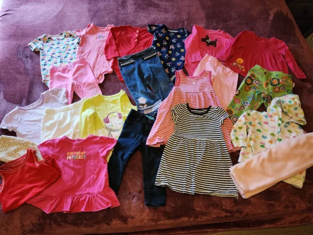 21pc Baby Girl LOT of Clothes sz 18-24 months  #9
