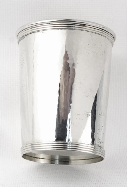 Newport Sterling Julep Cup Hammered Finish PRISTINE