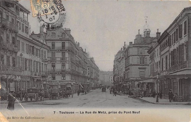 CPA 31 TOULOUSE RUE DE METZ PRISE DU PONT NEUF (cpa émaillée