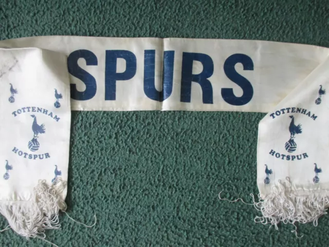 Vintage Tottenham 1960s or 1970s scarf rare old Spurs collectable vgc