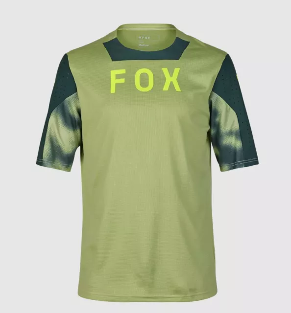 Fox Racing Defend Ss Jersey Taunt Pale Vert Maillot Vtt 2024 Trudri Technique B