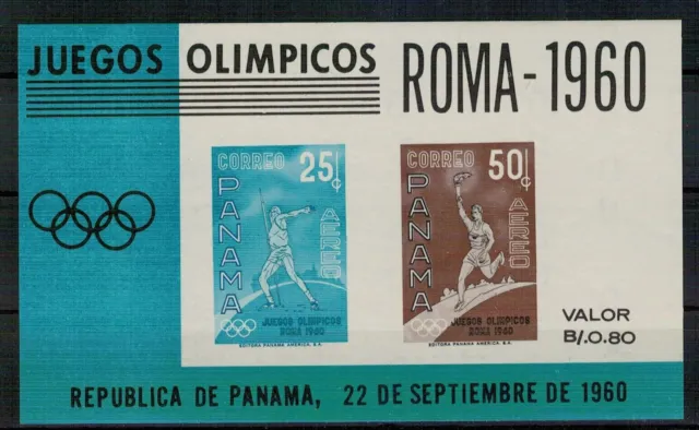Panama: Block 8 ** postfrisch / Olympiade 1960