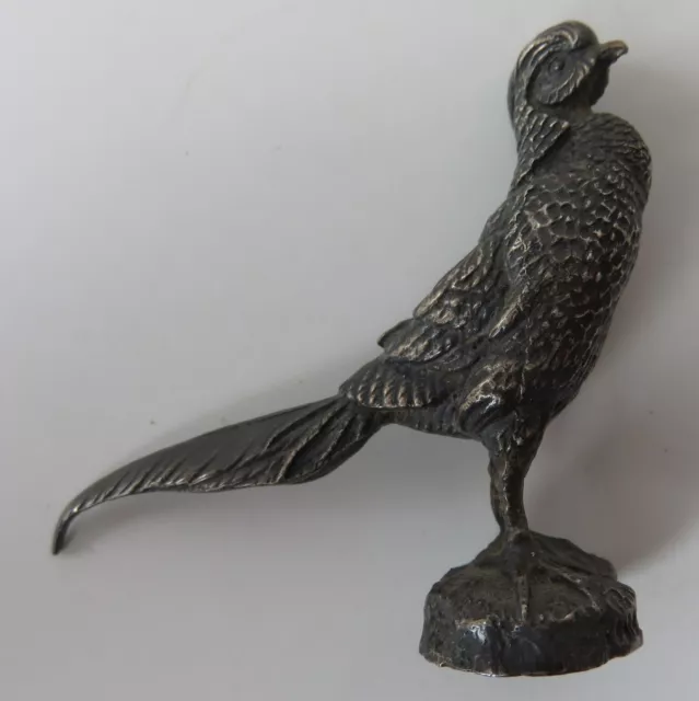 Vintage Miniature Hawk With Headress Metal Figure        (Inv36124)